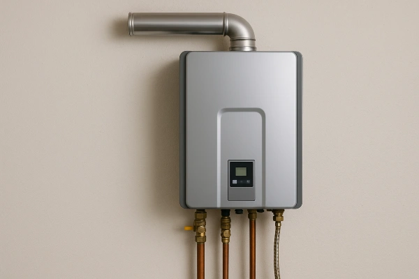 A tankless water heater from TMK Plumber Austin in Austin, TX - Clogged toilet solutions A tankless water heater from TMK Plumber Austin in Austin, TX - Clogged toilet solutions